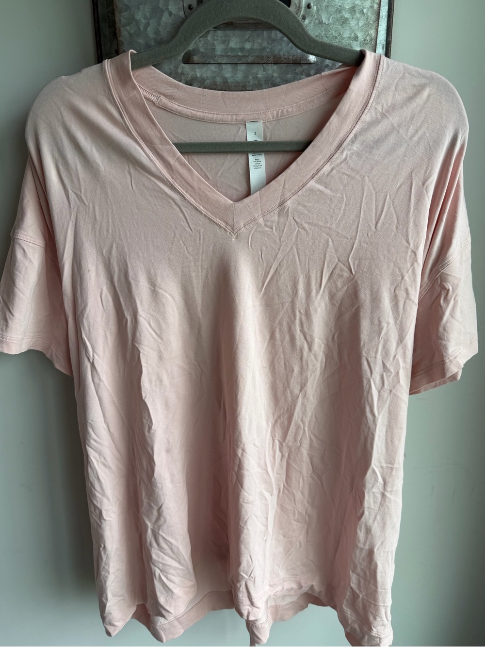 Lululemon Pink Tie Back T shirt size 2